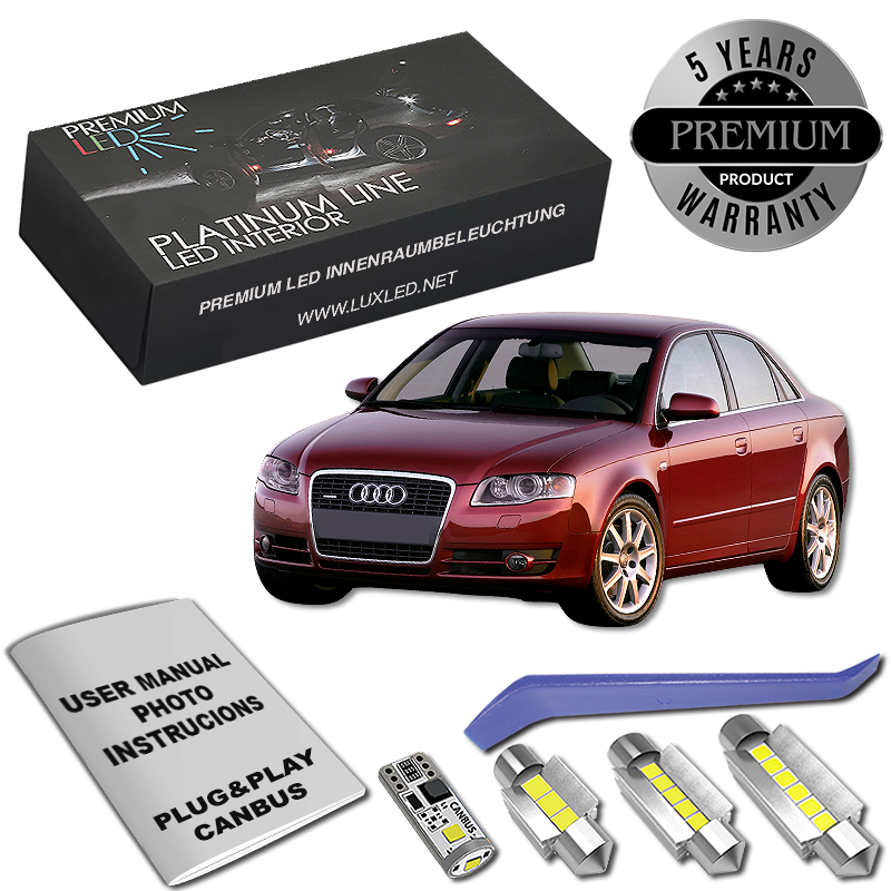Pachet 14 LED-uri Iluminare Interior Audi A4 B7
