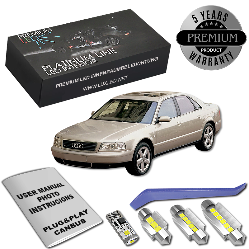Pachet 22 LED-uri Kit Iluminare Interior Audi A8 D2
