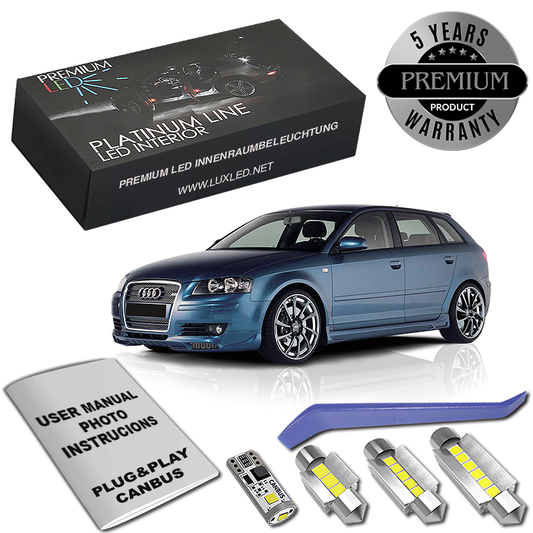 Pachet 16 LED-uri Iluminare Interior Audi A3 8P