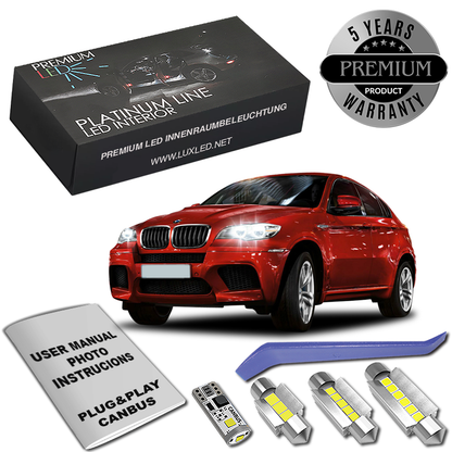Pachet 21 LED-uri Kit Iluminare Interior BMW X6 E71 E72