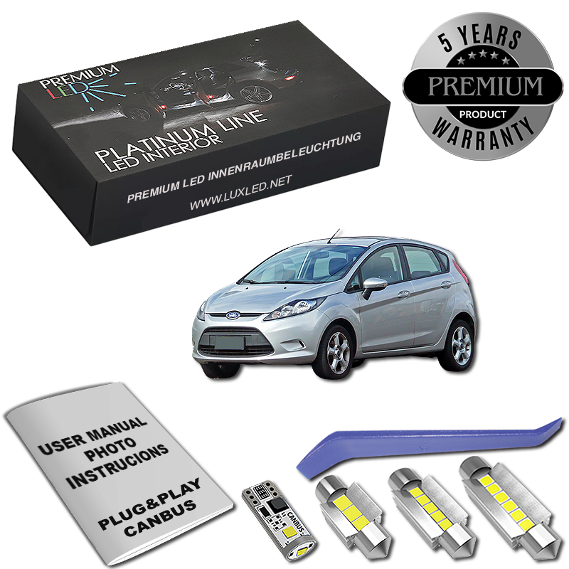 Pachet 7 LED-uri Kit Iluminare Interior Ford Fiesta MK6