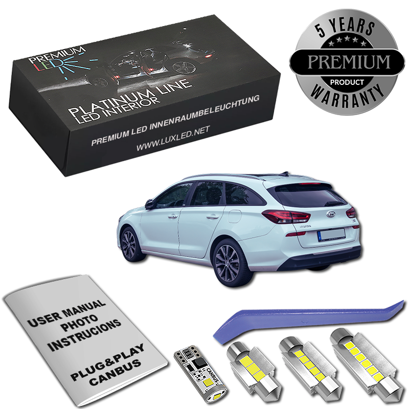 Pachet 8 LED-uri Kit Iluminare Interior Hyundai i30 PD SW
