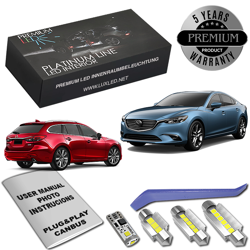 Pachet 10 LED-uri Kit Iluminare Interior Mazda 6 GJ GL