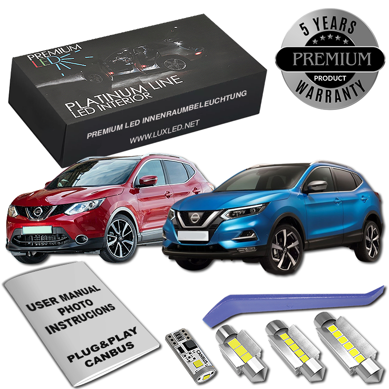 Pachet 8 LED-uri Kit Iluminare Interior Nissan Qashqai J11