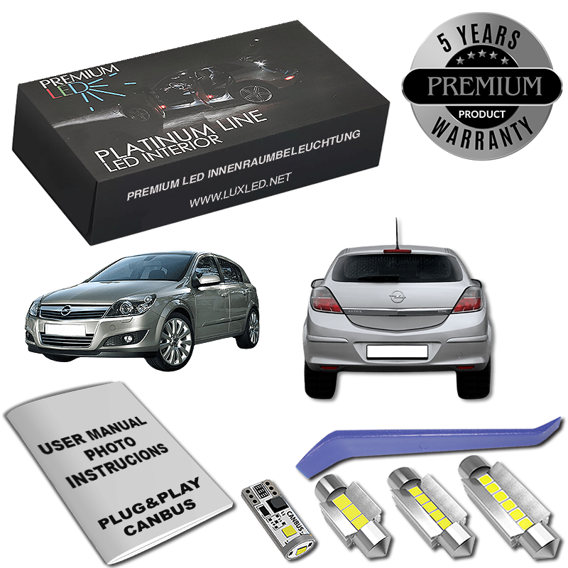 Pachet 8 LED-uri Kit Iluminare Interior Opel Astra H