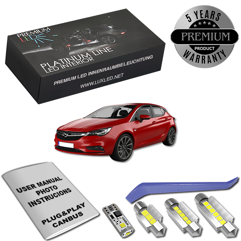 Pachet 11 LED-uri Kit Iluminare Interior Opel Astra K