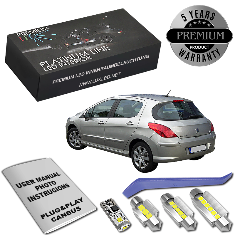 Pachet 11 LED-uri Kit Iluminare Interior Peugeot 308