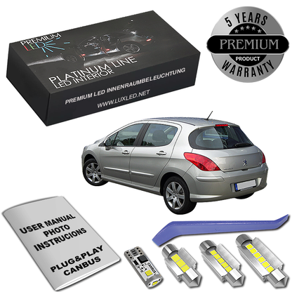 Pachet 11 LED-uri Kit Iluminare Interior Peugeot 308
