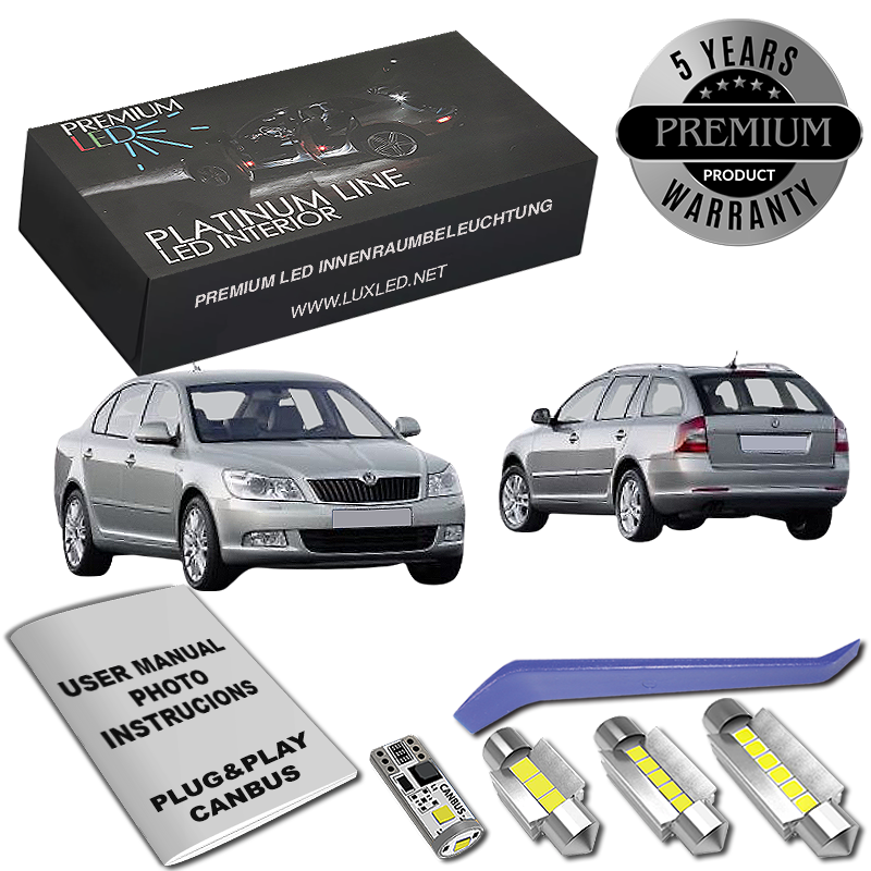 Pachet 10 LED-uri Kit Iluminare Interior Skoda Octavia 2