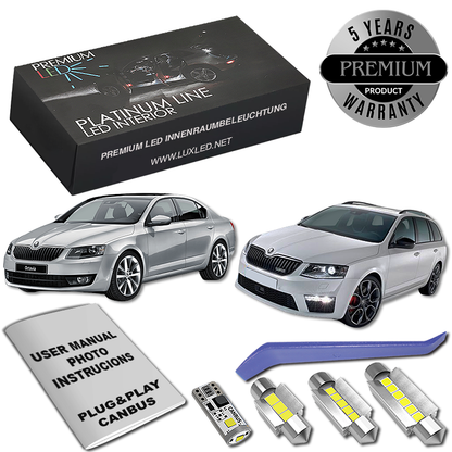 Pachet 18 LED-uri Kit Iluminare Interior Skoda Octavia 3