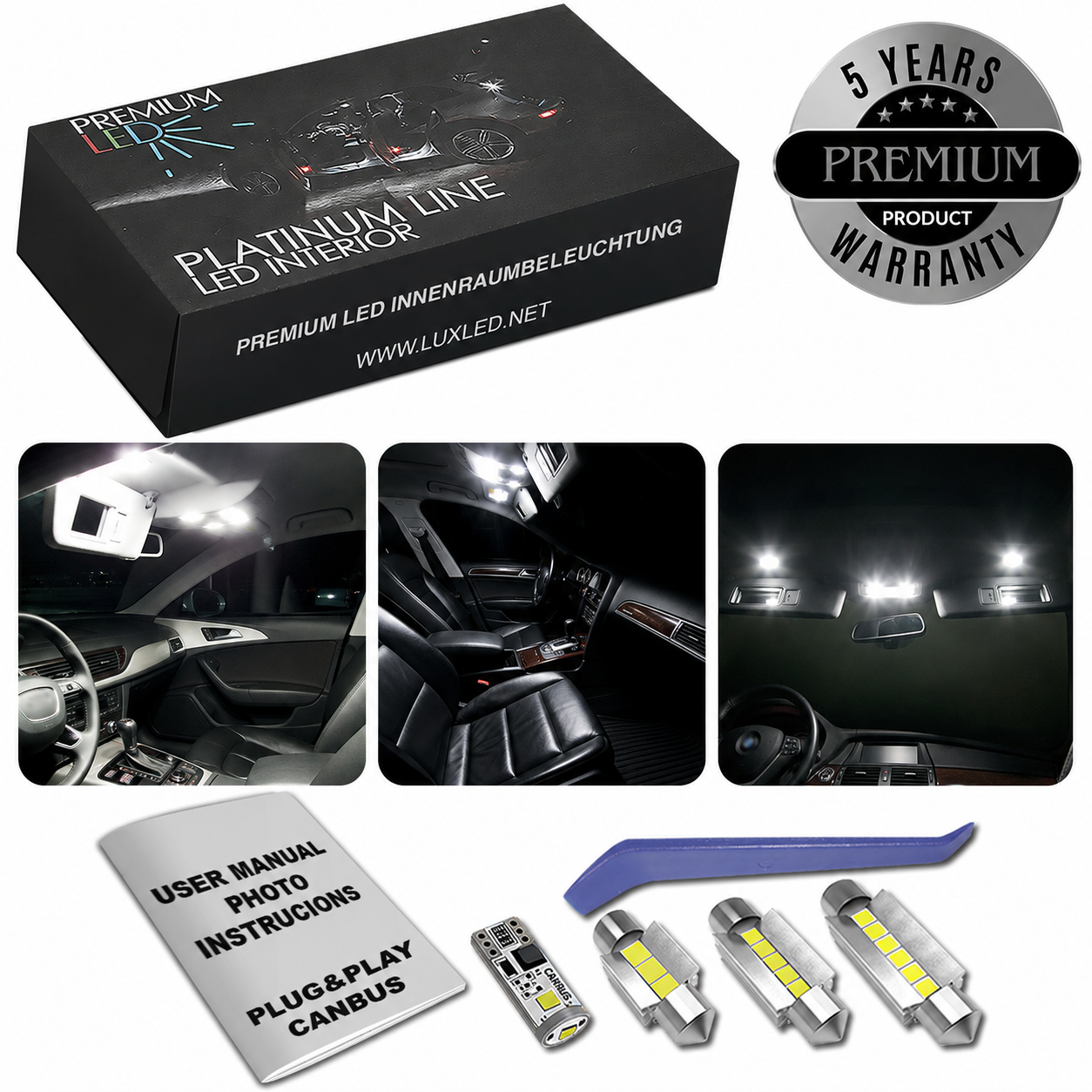 Kit LED Iluminare Interior pentru Audi A3 8P | LUXLED