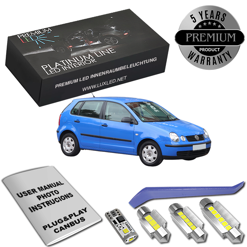 Pachet 8 LED-uri Kit Iluminare Interior VW Polo 9N