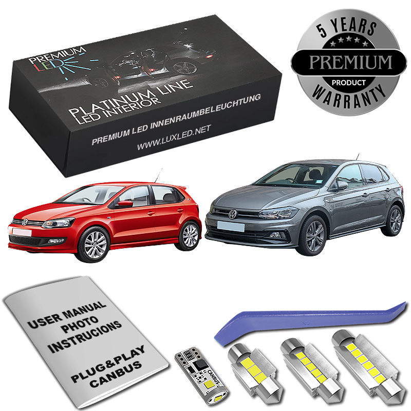 Pachet 8 LED-uri Kit Iluminare Interior VW Polo 6R